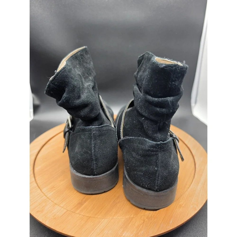 White Mountain Nashville Boots Booties Black Leather‎ Suede Size 10M